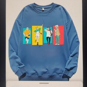 Unisex crew Neck sweatshirt Anime streetwear XL